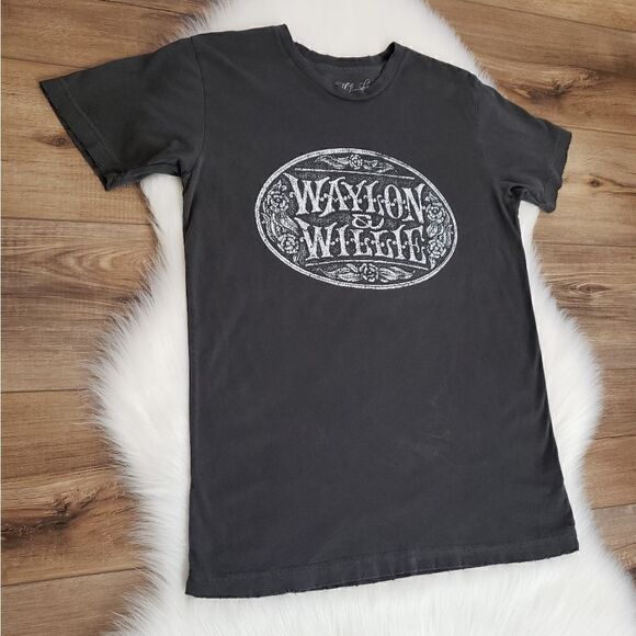 NWOT Midnight Rider Waylon & Willie Buckle Unisex Band Tee Size Extra Small - Picture 8 of 14